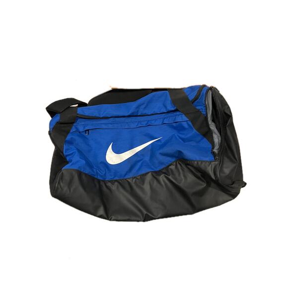 Nike Brasilia Blue Black 9.5 Medium 60L Duffel Gym Bag - Picture 1 of 5